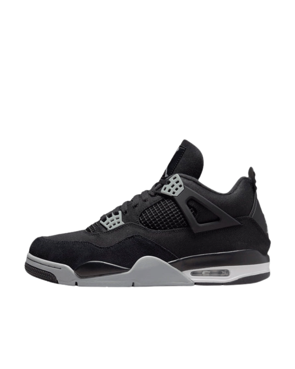 AIR JORDAN 4 RETRO 'BLACK CANVAS' SIDE VIEW