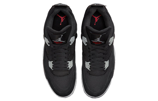 AIR JORDAN 4 RETRO 'BLACK CANVAS' TOP VIEW
