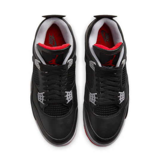AIR JORDAN 4 RETRO 'BRED REIMAGINED' TOP VIEW