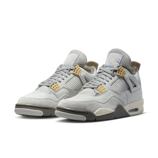 AIR JORDAN 4 RETRO 'CRAFT PHOTON DUST' GREY FRONT VIRE