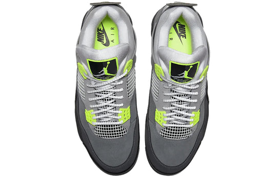 AIR JORDAN 4 RETRO 'NEON' TOP VIEW