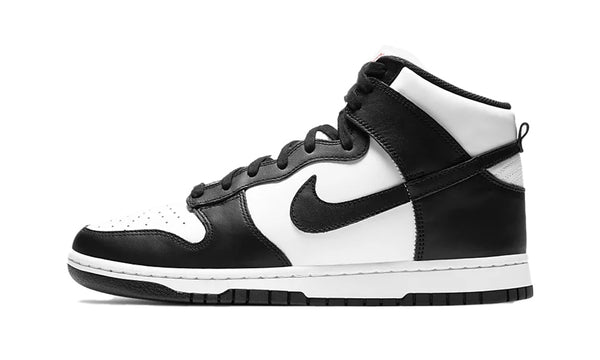 Nike dunk high black and white side view