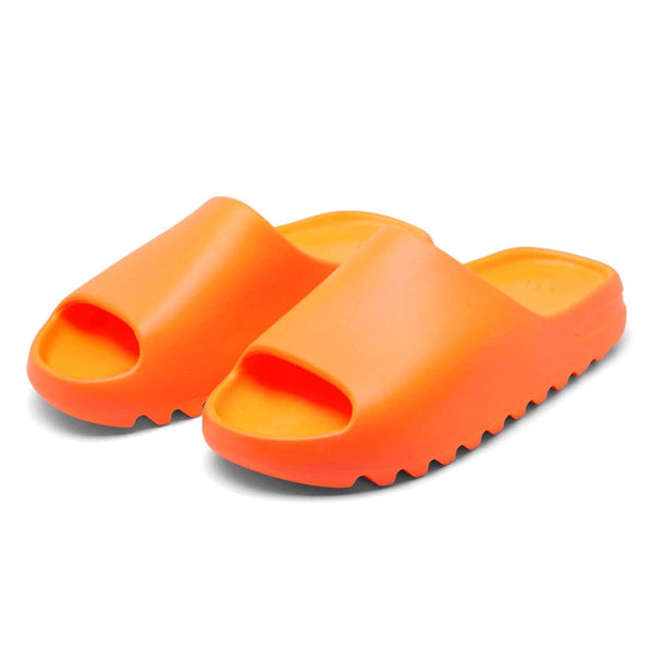 yeezy slide enflame orange front view