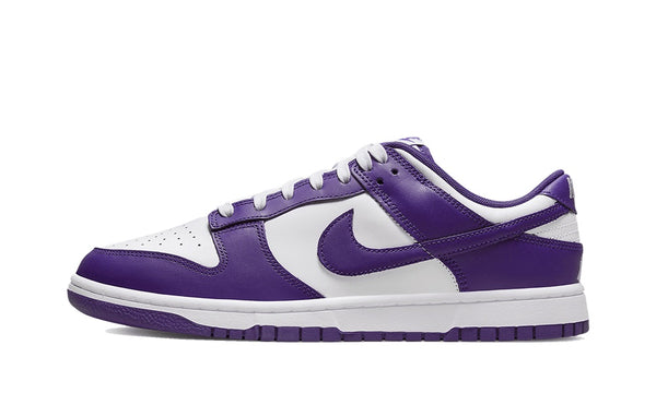 nike dunk low championship court purple side view