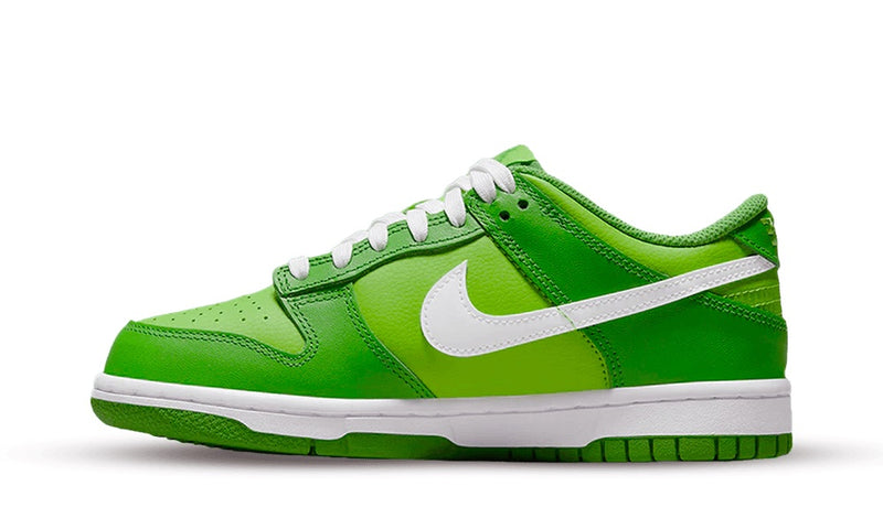 nike dunk low chlorophyll side view