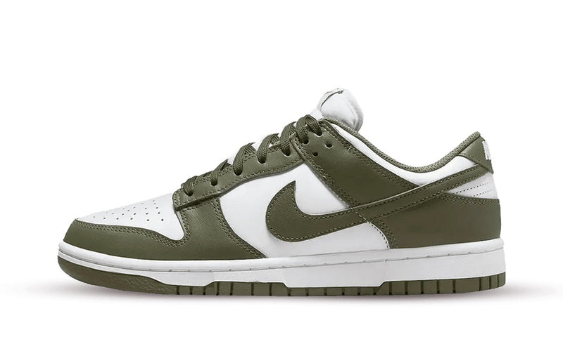 NIKE DUNK LOW MEDIUM OLIVE SIDE VIEW