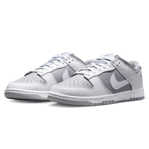 NIKE DUNK LOW WHITE GREY FRONT VIEW