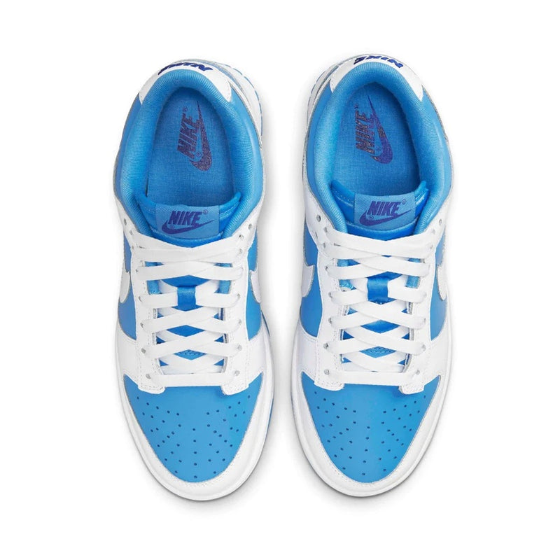 nike dunk low reverse unc top view
