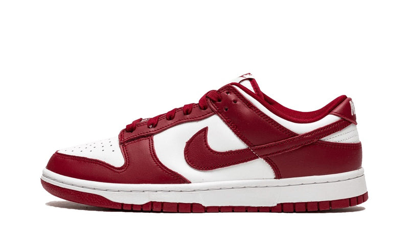 nike dunk low team red side view