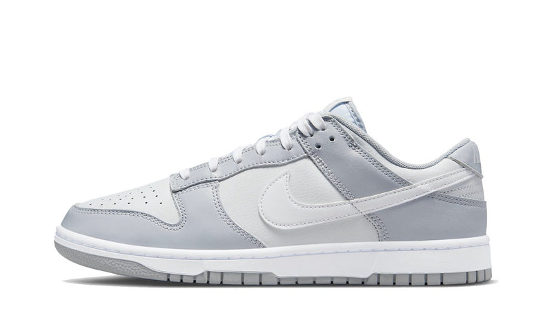 nike dunk low two tone grey side view