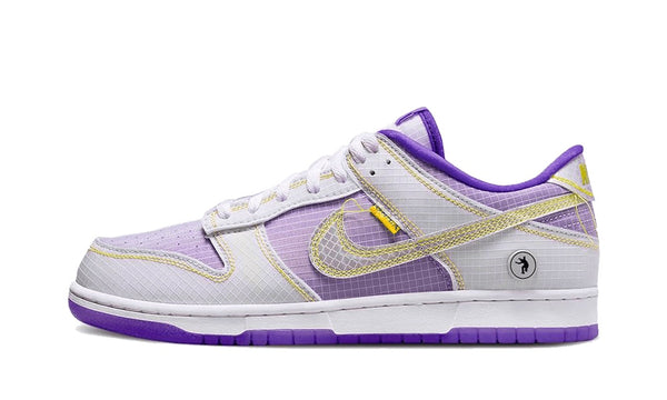 nike dunk low union passport pack court purple  side view