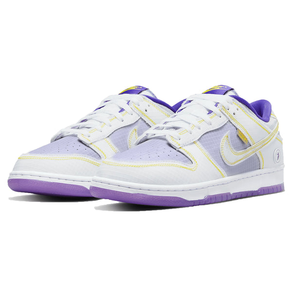 nike dunk low union passport pack court purple front view
